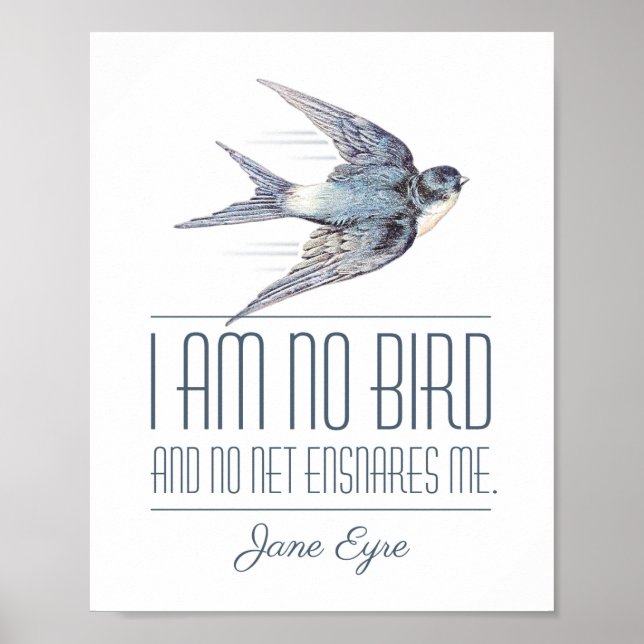 Póster Jane Eyre - No Soy Pájaro - Tragar Volando (Frente)