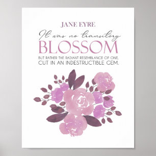 Póster Jane Eyre - Sin Flor Transitoria - Rosas Rosa