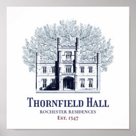 Póster Jane Eyre Thornfield Hall Rochester Residences