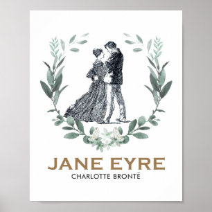 Póster Jane Eyre y Edward Rochester con Wreath
