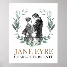 Póster Jane Eyre y Edward Rochester con Wreath