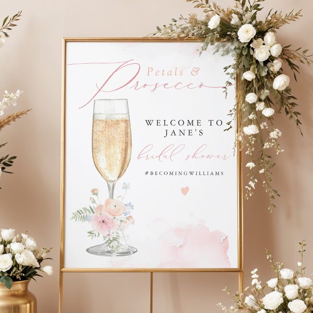 Póster JANE Rubor Gafas Florales y ducha de novia Prosecc (Subido por el creador)