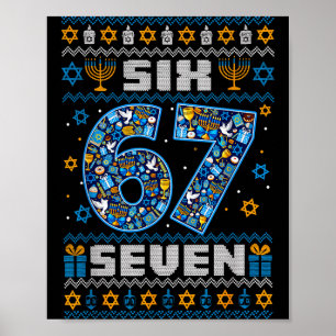 Póster Janucá 67 Seis Siete Chico Chica Niños 67 Meme Jan