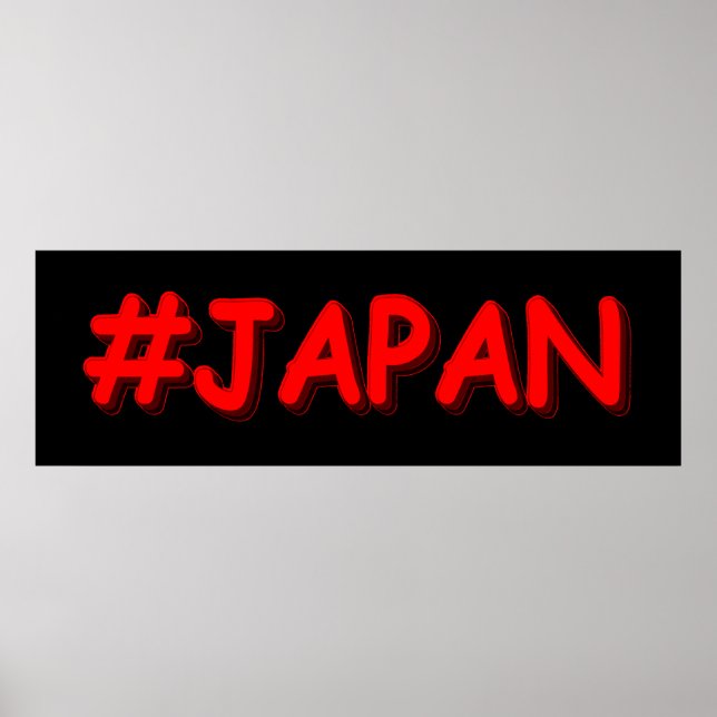 Póster "#JAPAN" Cute Design. Buy Now (Frente)