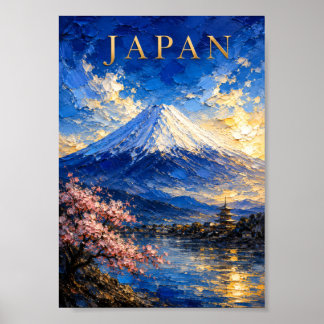 Póster Japan: Scenic Spring Mount Fuji Art Souvenir