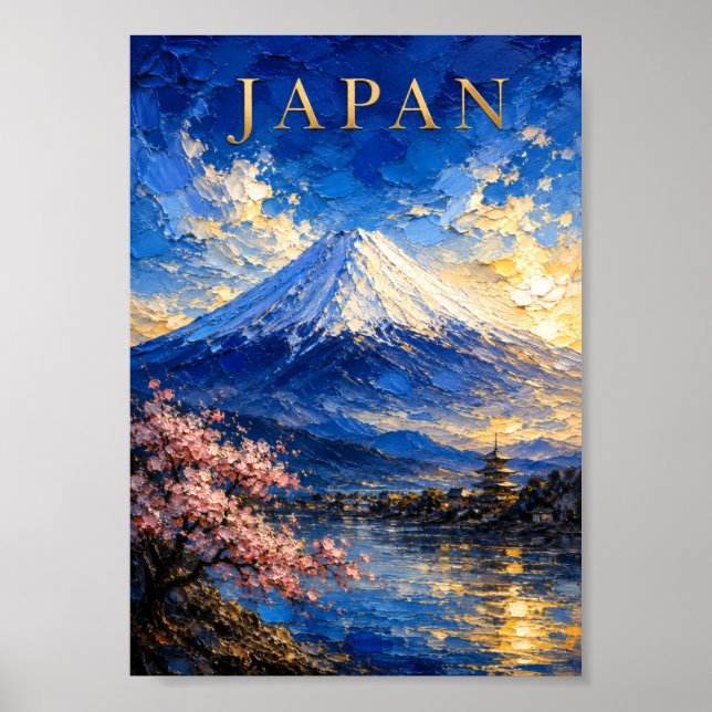 Póster Japan: Scenic Spring Mount Fuji Art Souvenir (Frente)