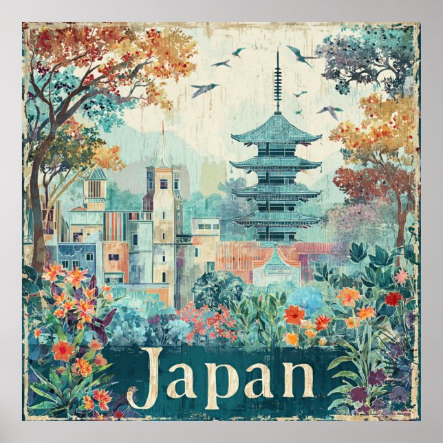 Póster Japan travel poster (Frente)