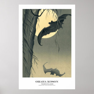 Póster Japanese Art Print - Ohara Koson - Bats