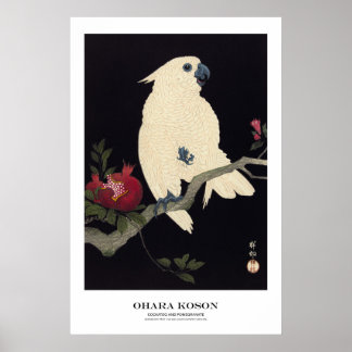 Póster Japanese Art Print - Ohara Koson - Cockatoo