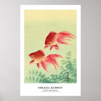 Póster Japanese Art Print - Ohara Koson - Goldfish
