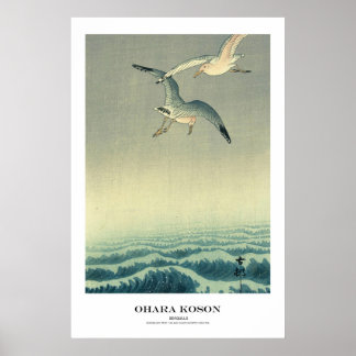 Póster Japanese Art Print - Ohara Koson - Seagull