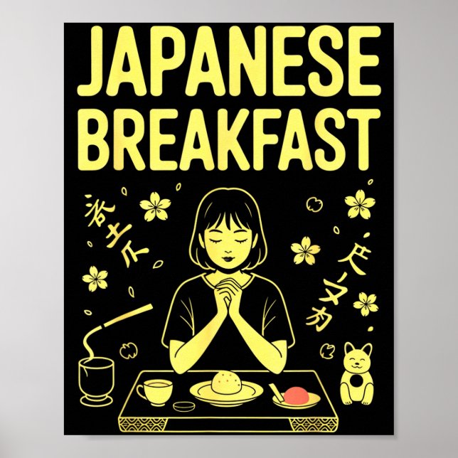 Póster Japanese Breakfast Zen Morning Miso Rice Tea Graph (Frente)