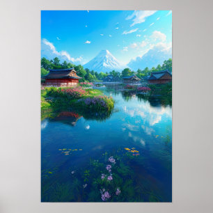 Póster Japanese Countryside Charm