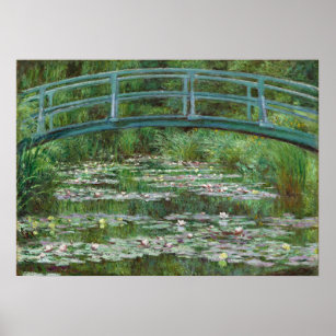 Póster Japanese Footbridge Claude Monet French Art