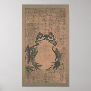Póster Japanese Frog Art