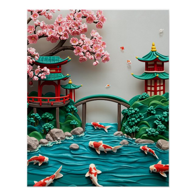 Póster Japanese Garden Scene (Anverso)