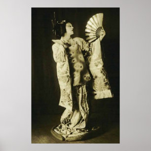 Póster japanese geisha poster