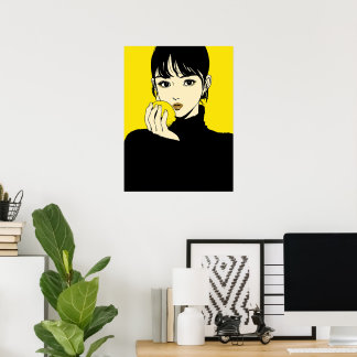 Póster Japanese girl lemon