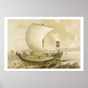 Póster Japanese Junk, pub. by Sarony & Co., c.1856 (litho
