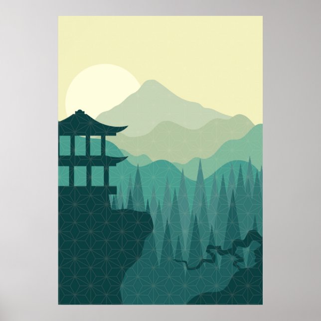 Póster Japanese Landscape Poster (Frente)
