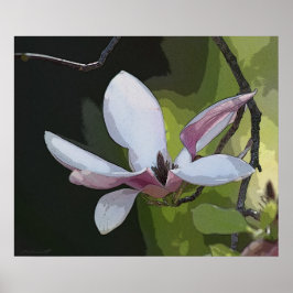 Póster Japanese Magnolia Art Print -24x20 -or smaller