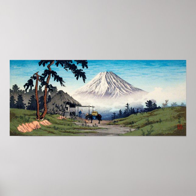 Póster Japanese Mt. Fuji vintage design art ポスター (Frente)
