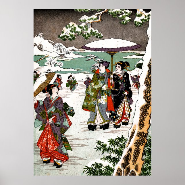 Póster Japanese Snowscape (Frente)