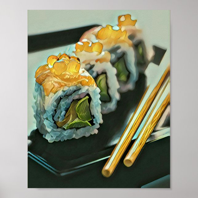Póster Japanese sushi (Frente)