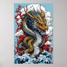 Póster Japanischer Drachen