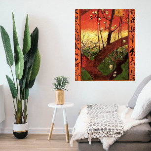 Póster Japón: Árbol de ciruelas floridas por Vincent van