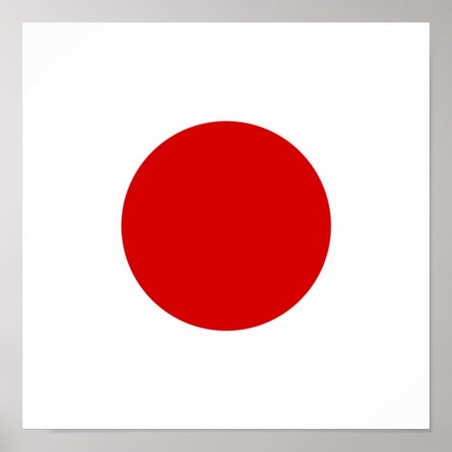 Póster Japón Bandera País Japonés Orgullo Etnia Hogar (Frente)