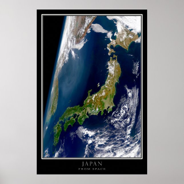 Póster Japón desde el espacio (Frente)