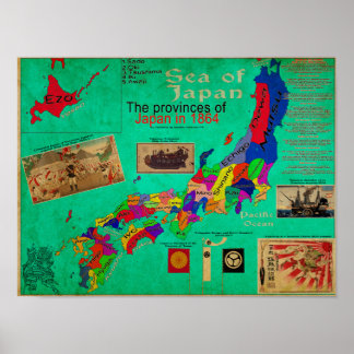 Póster Japón en 1864