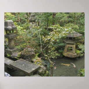 Póster Japón, Ishikawa, Kanazawa, casa Nomura Samurai