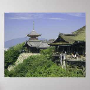 Póster Japón, Kyoto, La vista desde el templo de Kiyomizu