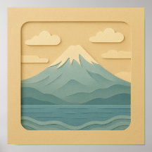 JAPÓN | Monte Fuji | Recorte de papel