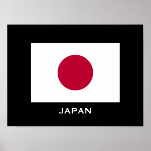 Póster Japón - poster de la obra clásica de la bandera