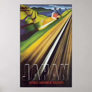 Póster Japón, Poster del Ferrocarril del Gobierno Japonés