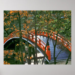 Póster Japón, Pref. de Nara, Nara. El Puente Real brilla