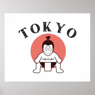 Póster Japón Sumo Tokio - Hijo del Sol