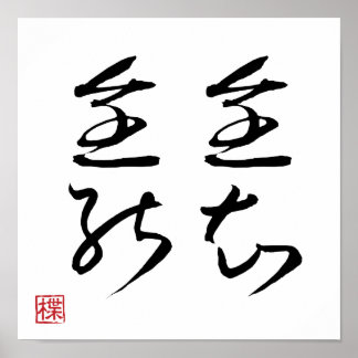 Póster [ JAPÓN ] SUPER GENIAL 4 KANJI modismo 009-3 carte