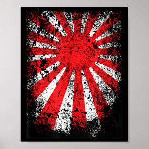 Póster Japón, Tierra De La Creciente Bandera De Guerra De