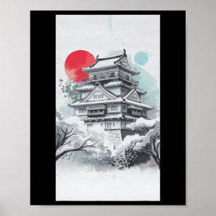 Póster Japón Tokio Templo Karate Shinjuku