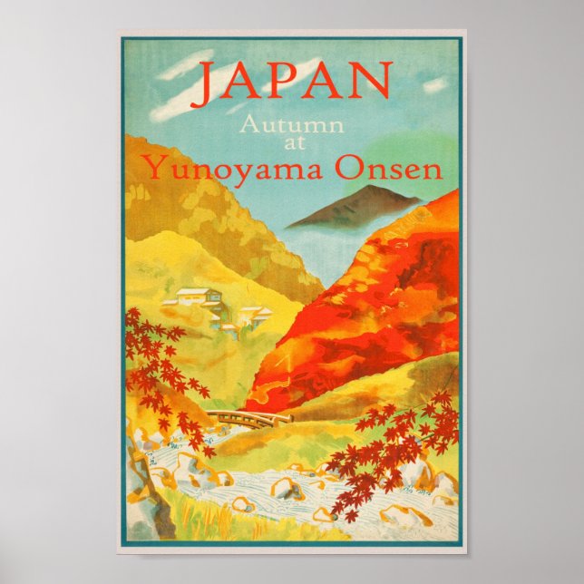 Póster Japón Viajes de otoño de cosecha japonesa (Frente)