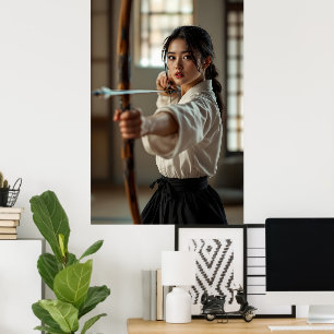 Póster Japonés Kyudo El Camino Del Arco