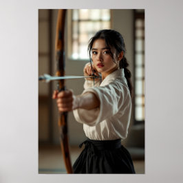 Póster Japonés Kyudo El Camino Del Arco
