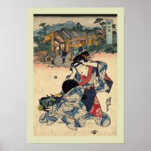 Póster Japonés Woodblock