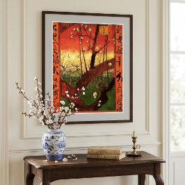 Póster Japonismo: Árbol de ciruelo en flor por Vincent va