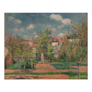 Póster Jardín a plena luz del sol, Camille PIssarro, 1876