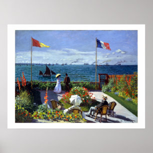 Póster Jardin à Sainte-Adresse by Claude Monet
